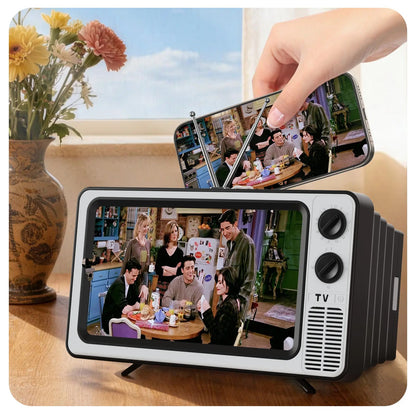 Premium Retro TV Smartphone Screen Magnifier | Foldable 3D HD Display Stand 📺✨ LGZ