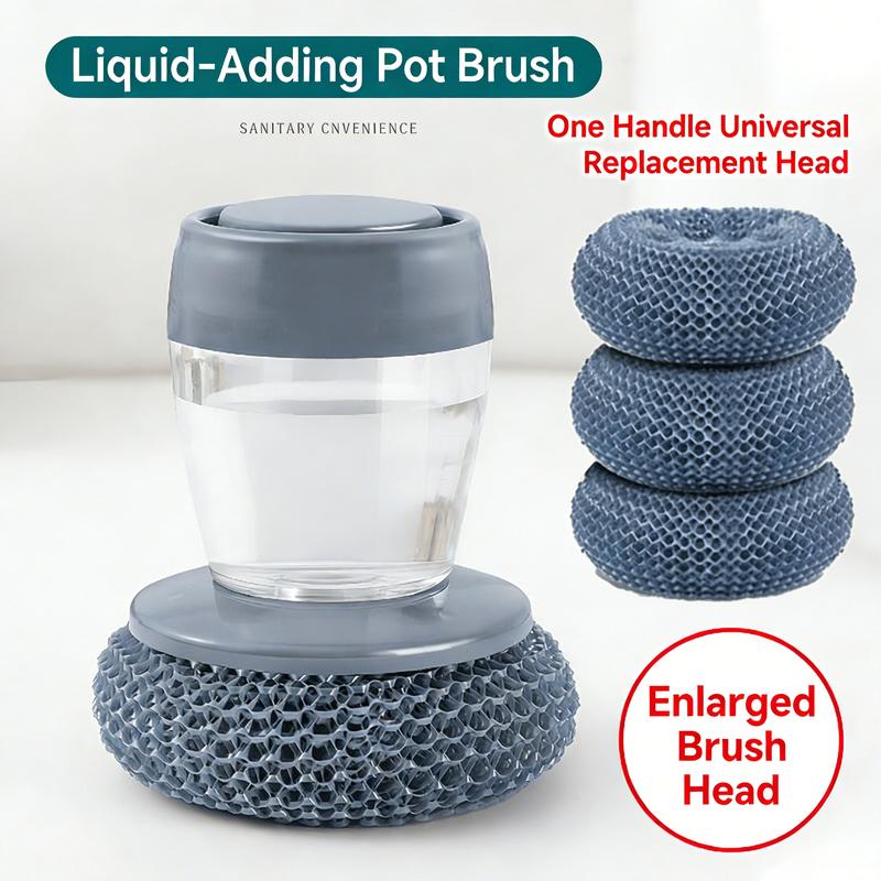 Soap Dispensing Pot Brush | The Ultimate Grease Fighter That Protects Your Hands!-DZT