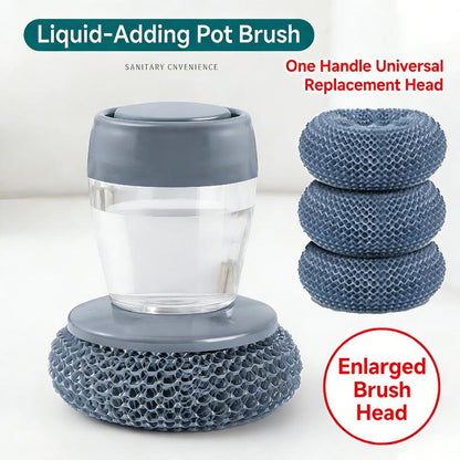 Soap Dispensing Pot Brush | The Ultimate Grease Fighter That Protects Your Hands!-DZT