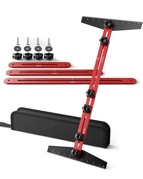 Aluminum Alloy Stair Tread Template Tool, Professional Adjustable Stair Measuring Tool and Gauge Jig, Precision Woodworking Tool for Stairs, Risers and Shelves.-KPL