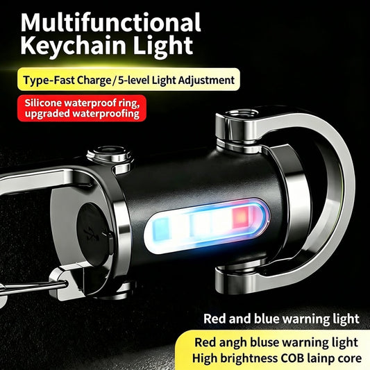 ✨ Ultra Bright Multi-Function Keychain Flashlight – Your All-in-One EDC Light-CJP