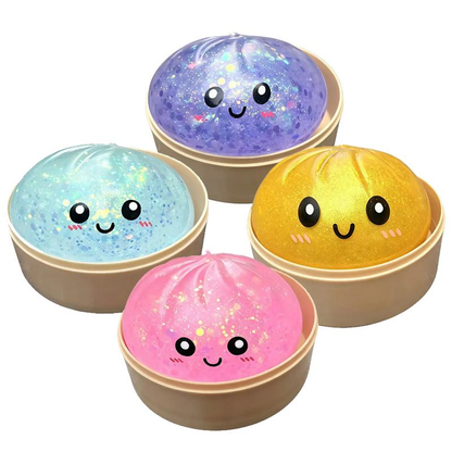 🥟🎁 Mini Dumpling Squishy Stress Toys, Surprise Mystery Box, Soft Squeeze Balls, Fidget Sensory Gifts, Funny Steamer Toys for Daily Stress Relief 😌-XLB