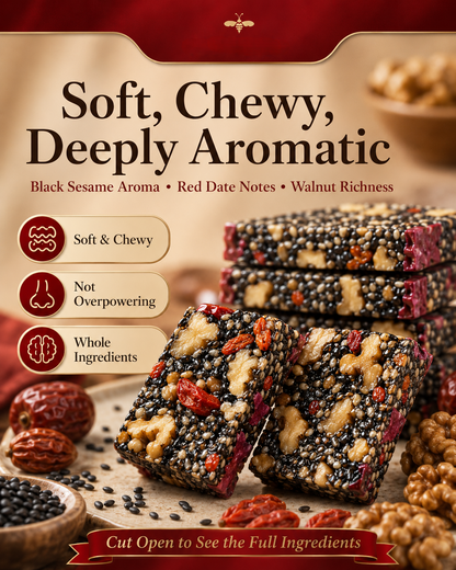Five Black Nourishing Sesame Bars – Heart & Blood Sugar Friendly Healthy Snack-ZRT