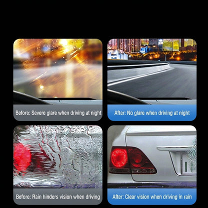 Instant Windshield Oil Film Cleaner | Clear Vision for Rainy & Night Driving-TTT