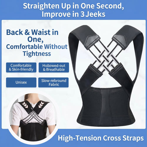 Back & Waist Support Posture Corrector - Invisible Under Clothes for Daily Use-TTT
