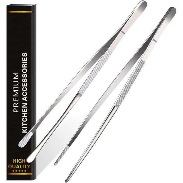 Stainless Steel Tweezers - 2 Pack 🔥