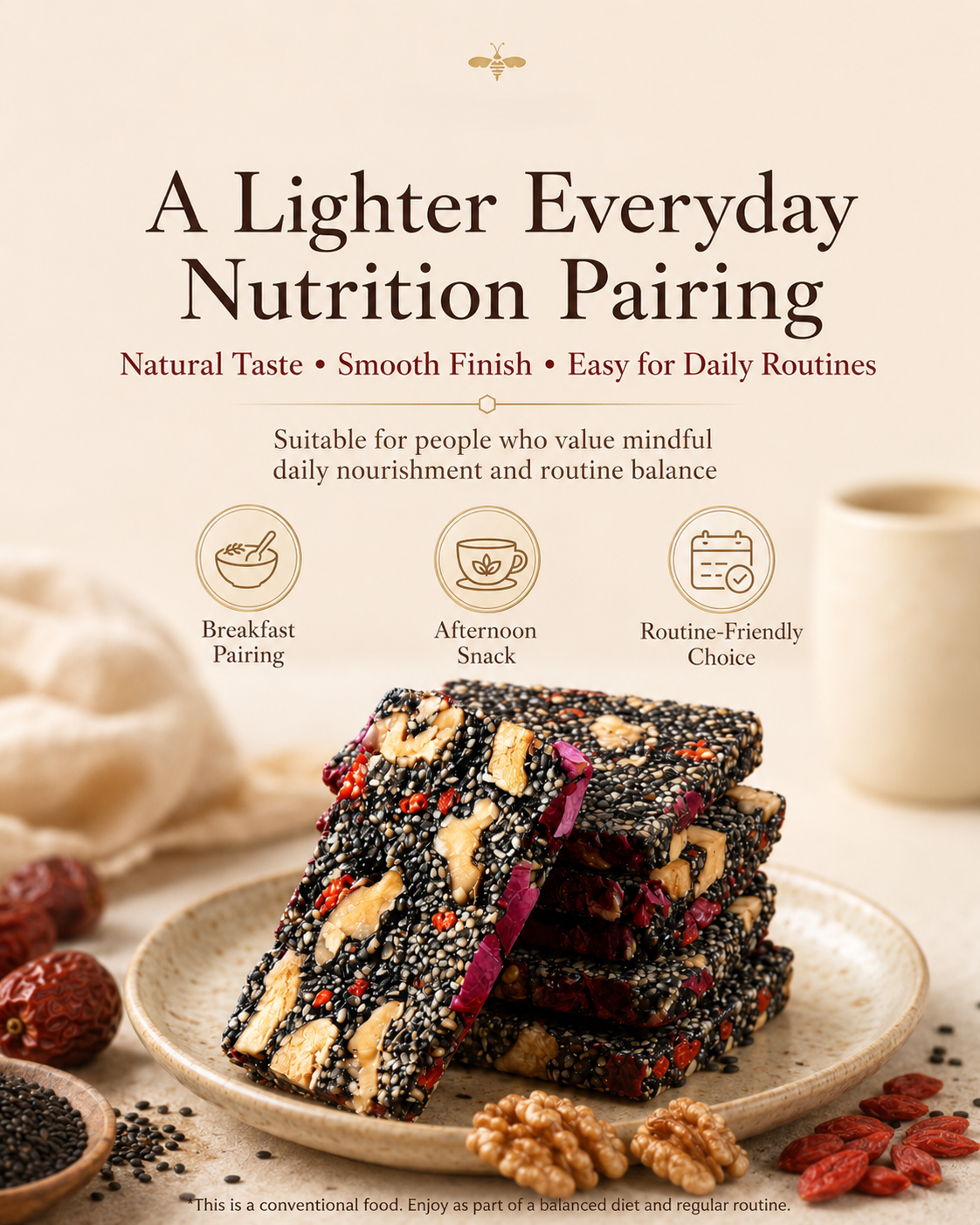 Five Black Nourishing Sesame Bars – Heart & Blood Sugar Friendly Healthy Snack-ZRT