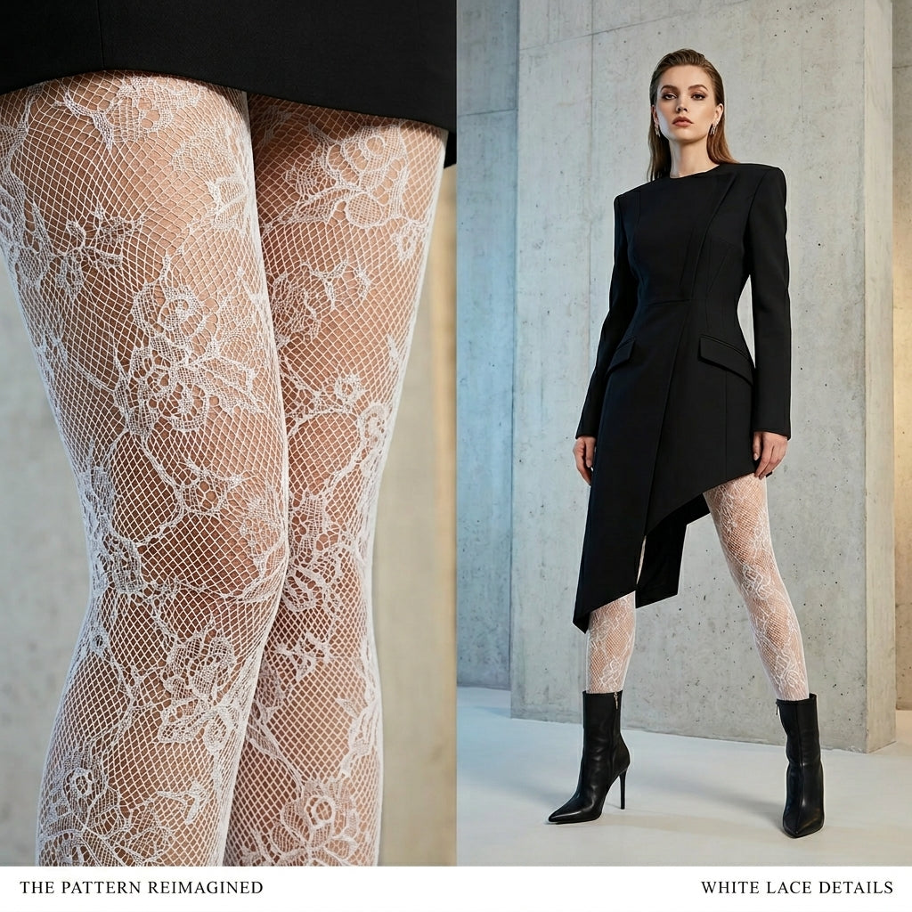 ✨Ultra-Durable Floral Lace Fishnets for Every Occasion 👠-DZT