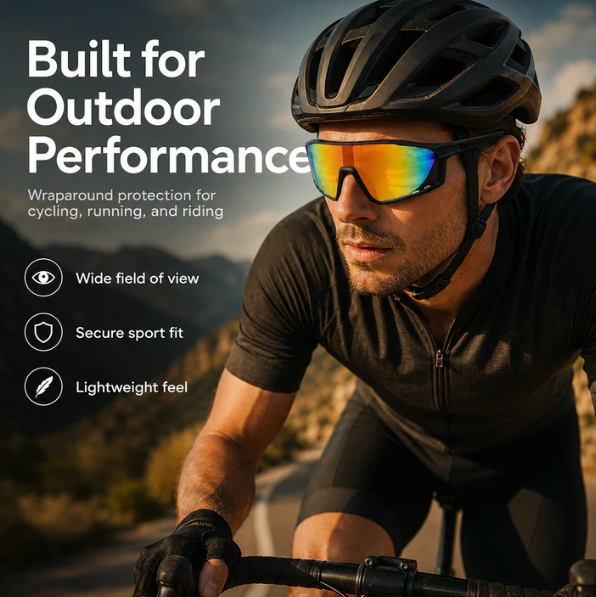 🌞 UV400 Photochromic Polarized Safety Glasses, 🥇Impact Resistant Outdoor Sports & Work Eyewear-XLB