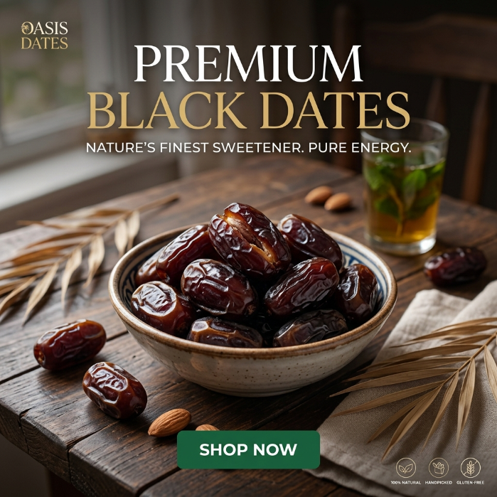 🌴 Premium Black Ajwa Dates | Natural Energy & Heart Healthy Snack,Supports Healthy Blood Sugar & Detox-VIM