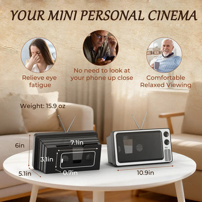 Premium Retro TV Smartphone Screen Magnifier | Foldable 3D HD Display Stand 📺✨ LGZ