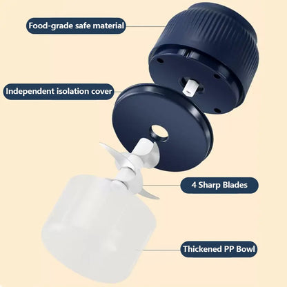 Premium Cordless Mini Food Chopper | 300ml USB Rechargeable Veggie & Garlic Dicer 🧄✨ LGZ