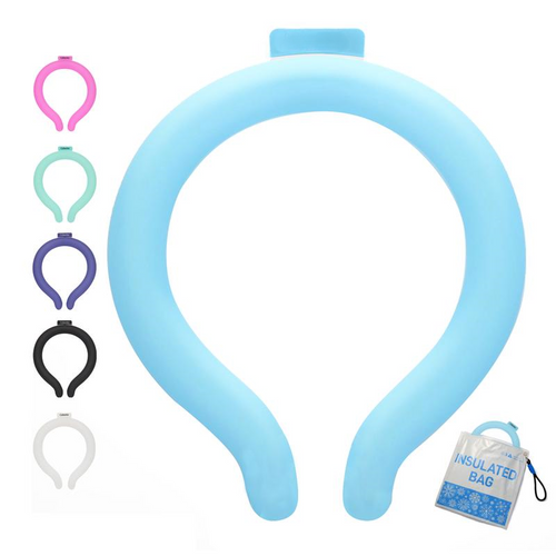 ❄️❄️Reusable Neck Cooler Ice Ring | Wearable Body Cooling Tube for Summer, Running, Hiking & Heat Relief-AUX