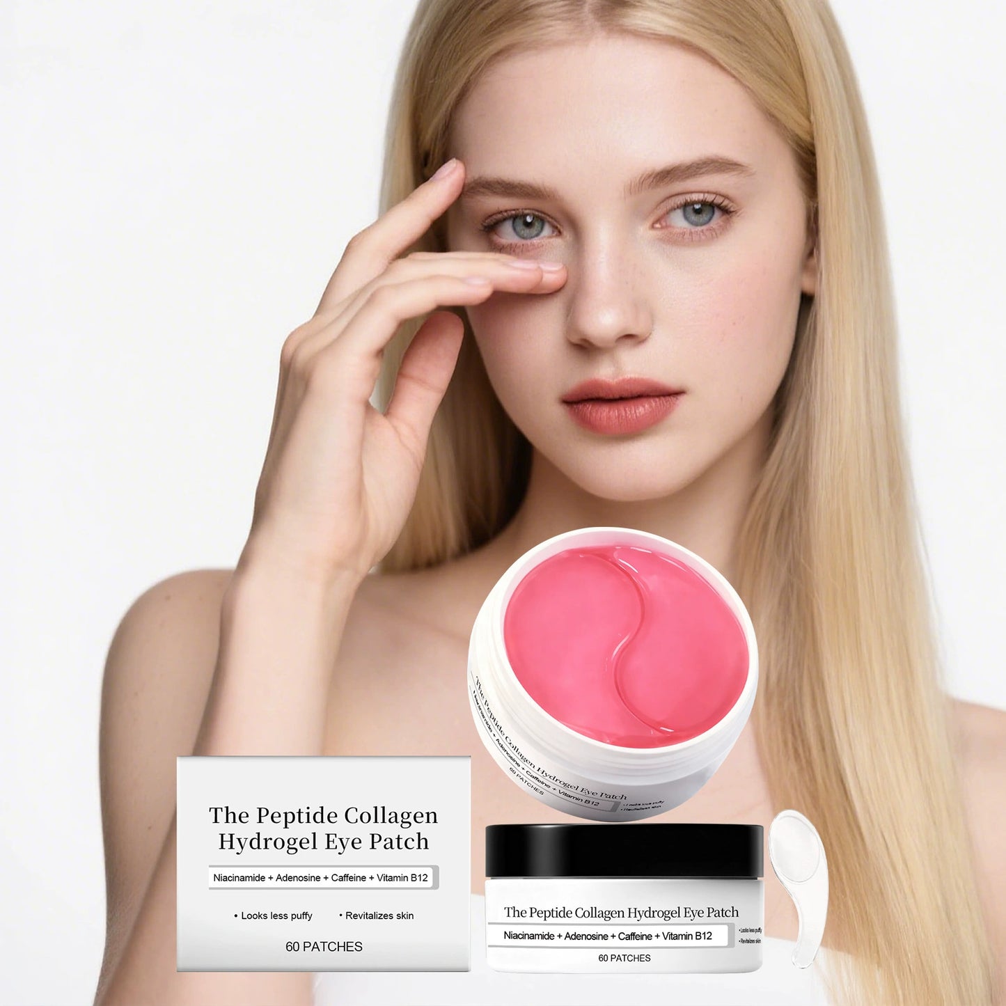 Collagen Hydrogel Eye Patches – 60PCS | Reduce Puffiness & Hydrate Dark Circles in Just 10 Minutes ✨👀💧-KPL