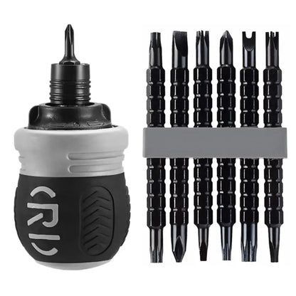 Premium Stubby Ratcheting Screwdriver Set | Magnetic, Telescopic & Multi-Function Tool 🛠️✨ -LGZ