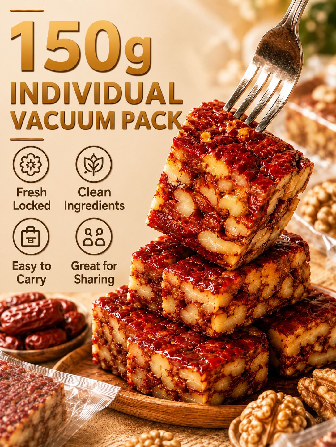 Premium Jujube Walnut Snack Bars-DZT
