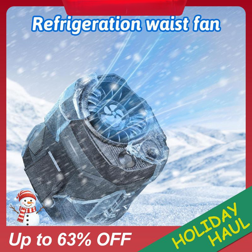 ❄️Portable Fan❄️,Clip Fan Rechargeable With stand,4 Speeds Strong Airflow Small Fan Waist,Weight reduction design,for Travel Camping Outdoor Jobsite,Camping Essentials-Black and Gray-AUX