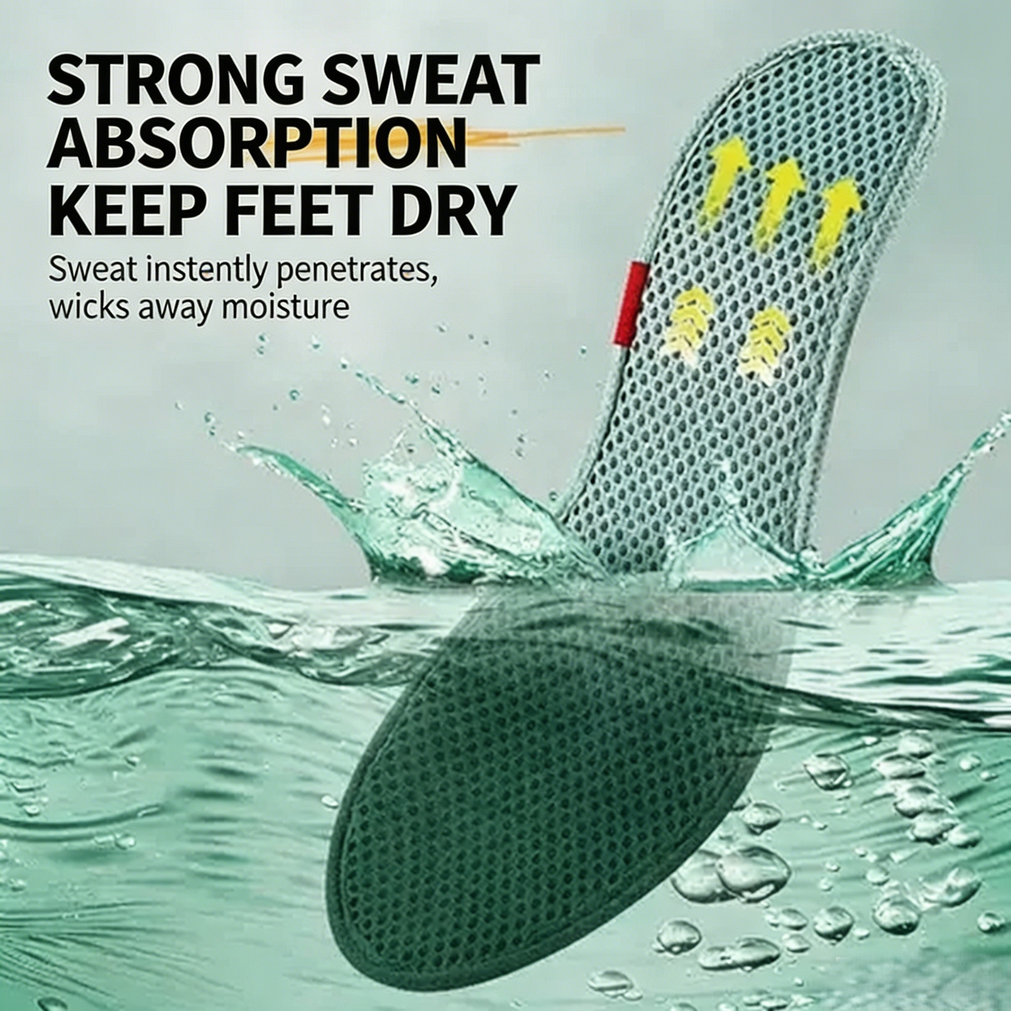 🌿Mugwort Deodorizing Insoles💦👣 | Ultra-Breathable Mesh, Max Sweat Absorption, All-Day Fresh Feet for Work & Sports-AUX