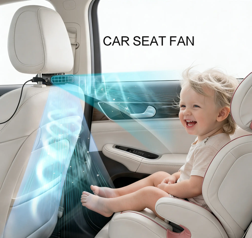 🔥 Car Seat Velcro Fan – Portable, Fully Adjustable, and Designed to Stay Firmly in Place for All Your Summer Drives-XLB