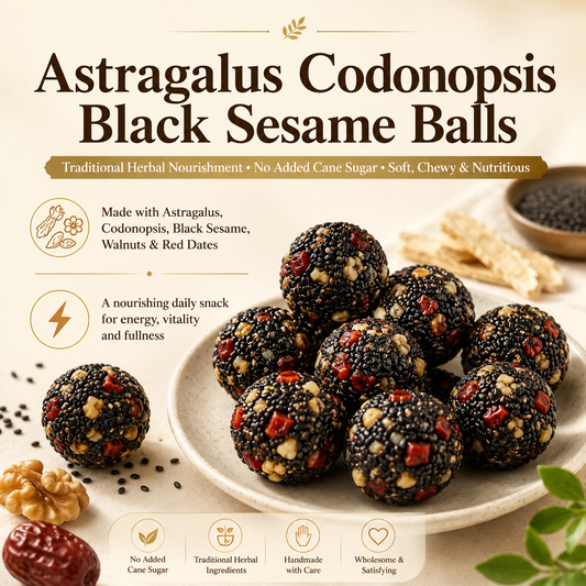 🌿 Astragalus Codonopsis Black Sesame Balls —Nourish Energy • Support Sleep • Strengthen Vitality-WBJ