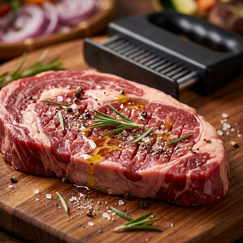 Premium 48-Blade Stainless Steel Meat Tenderizer – Transform Any Meat into a Melt-in-Your-Mouth Masterpiece! 🥩✨-DZT