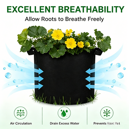 🌱 Premium Non-Woven Grow Bags | Breathable Fabric Pots for Healthier Plants & Bigger Harvests-WBJ
