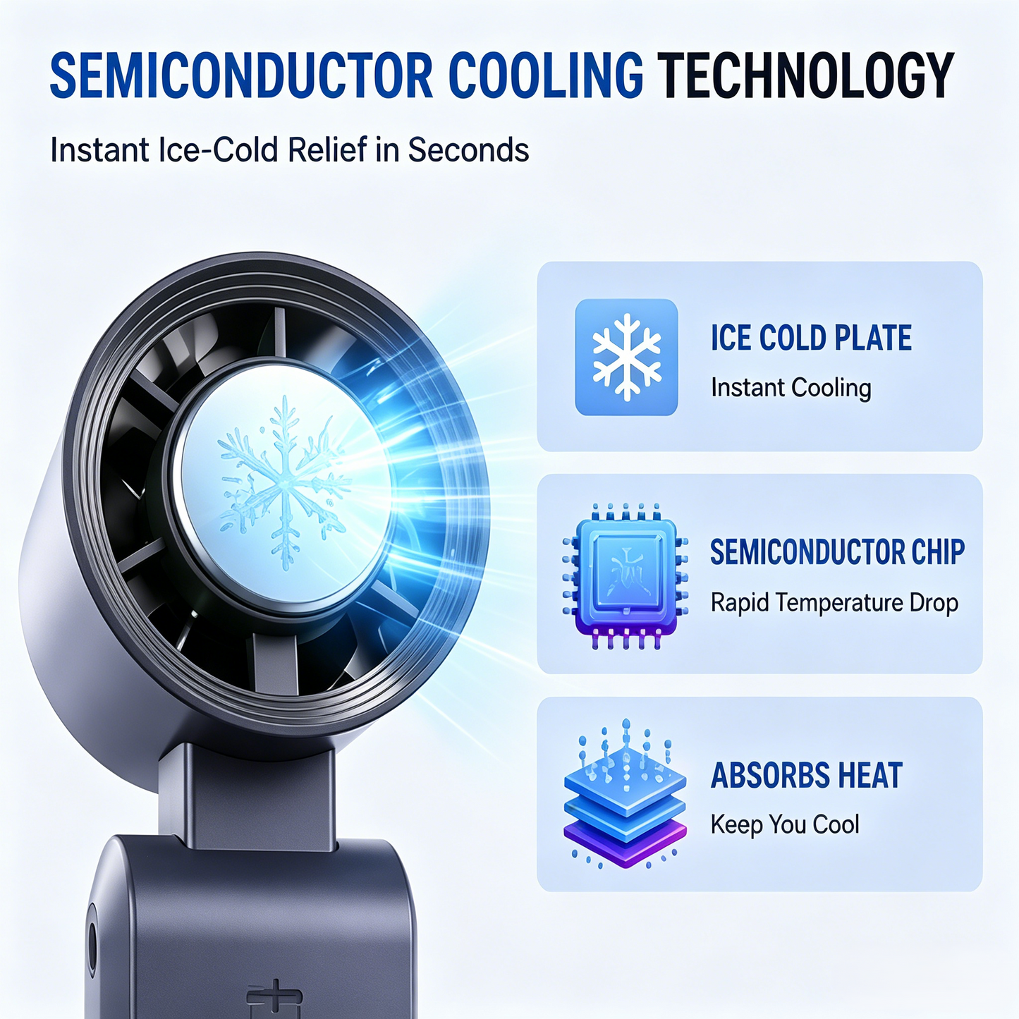❄️Semiconductor Cooling Handheld Fan Instant Ice Cold Air Cooler-WBJ