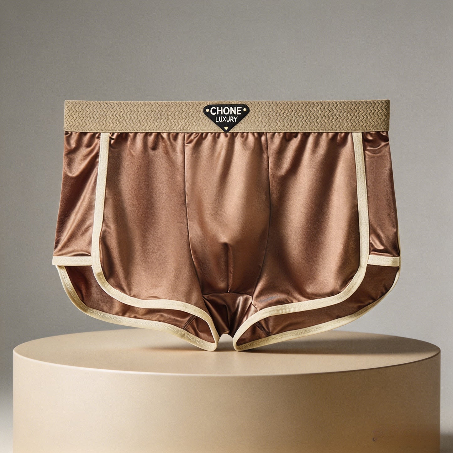 🛡️ 10A grade antibacterial satin light luxury high-end ice silk men's boxer briefs summer ultra-thin comfortable breathable shorts-CJP