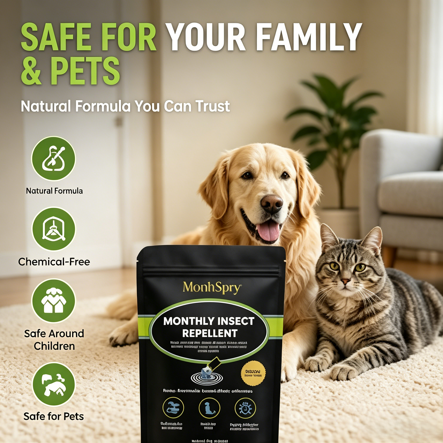 🌿Safe Home Bug Repellent Powder Long Lasting Pest Deterrent-WBJ