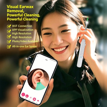 ✨Smart Visual Ear Wax Remover | WiFi HDOtoscope for Safe At-Home Ear Cleaning-CJP