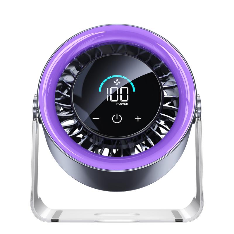 Desktop Fan, Turbocharged Desk Fan, Perfect for Travel & Vacation, Ideal for Office Use, Digital Display, Low Noise, Dual Mode Adjustment, Quiet Cooling, Portable Silent Desktop Fan.-KPL