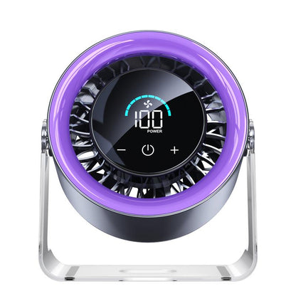 Desktop Fan, Turbocharged Desk Fan, Perfect for Travel & Vacation, Ideal for Office Use, Digital Display, Low Noise, Dual Mode Adjustment, Quiet Cooling, Portable Silent Desktop Fan.-KPL