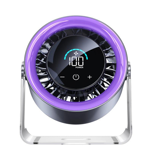Desktop Fan, Turbocharged Desk Fan, Perfect for Travel & Vacation, Ideal for Office Use, Digital Display, Low Noise, Dual Mode Adjustment, Quiet Cooling, Portable Silent Desktop Fan.-KPL