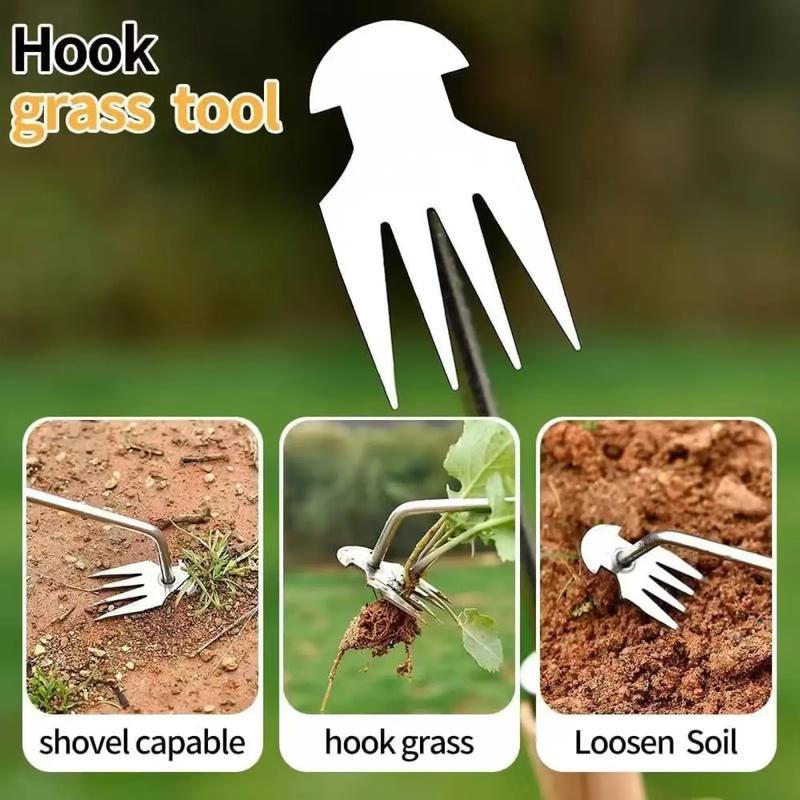 ✅ Upgraded Durable Weed Remover Tool 🌱 Uproot Weeds Completely Forever | Multi-Functional Shovel Rake for Vegetable Gardening-AUX