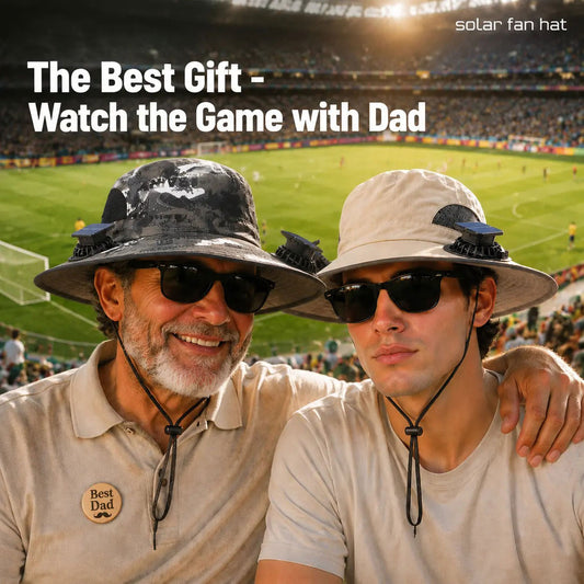 The Ultimate Father's Day Gift: Solar-Powered Outdoor Cooling Fan Hat | Wide-Brim UV Protection Sun Hat with Dual 5000 RPM Fans 🎁👴 LGZ