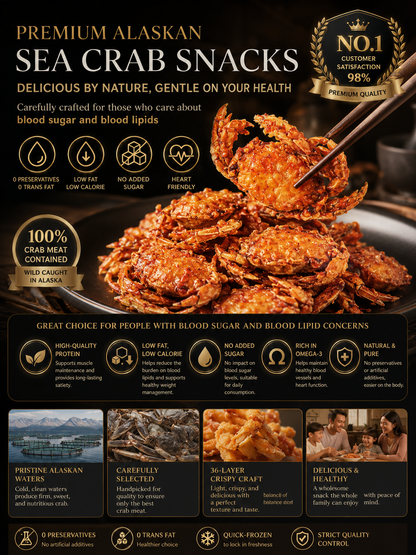 🦀Nourish your body with high-quality deep-sea protein and the crisp texture of Alaskan snow crab—a ready-to-eat snack tailored for those mindful of vascular health.-CJP