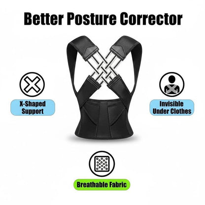 Back & Waist Support Posture Corrector - Invisible Under Clothes for Daily Use-TTT