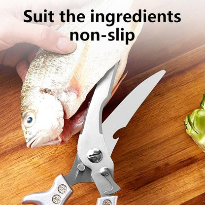 Heavy Duty Kitchen Shears – Effortlessly Cut Chicken, Fish & Meat Bones,Multi-Purpose Bone Cutting Kitchen Shears-AUX