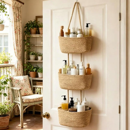 🧺 3-Tier Over Door Storage Basket • Bathroom & Nursery Organizer 🚪-VIM
