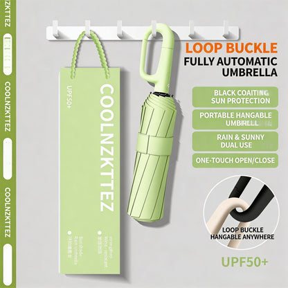☔120-Rib Automatic Umbrella with Hook Handle – Your All-Weather Essential-CJP