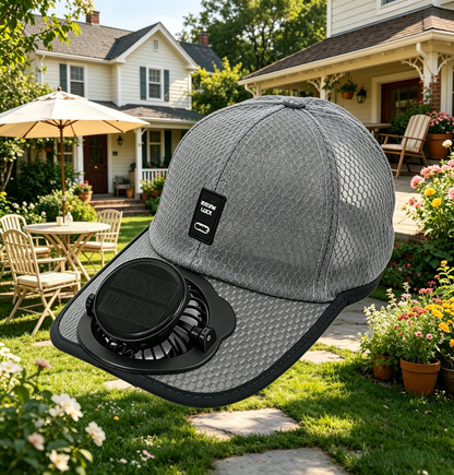 ☀️ Solar-Powered Cooling Fan Baseball Cap | UPF 50+ Sun Protection-WBJ