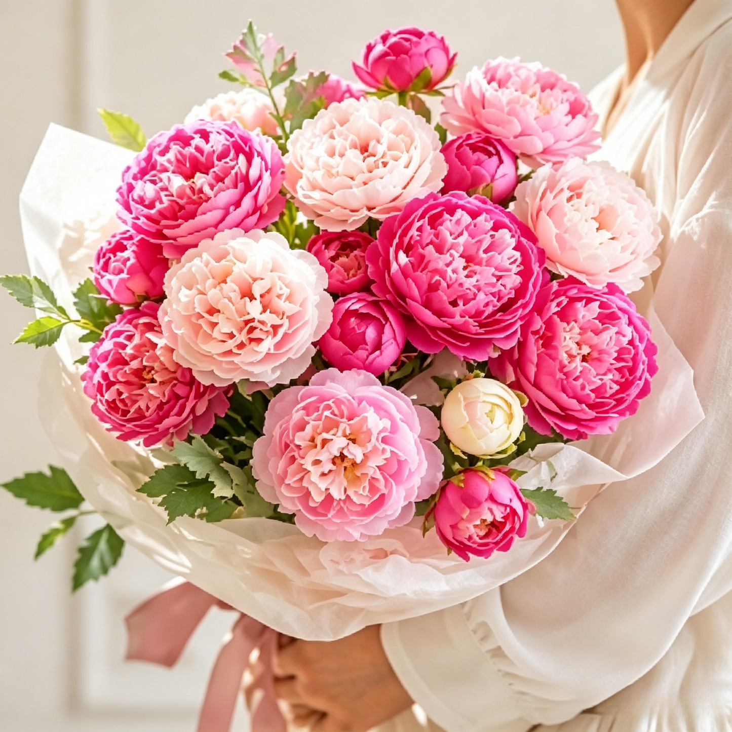 🌸 Artificial Peony Flowers Bouquet | Realistic Forever Blooms for Home Decor-LT