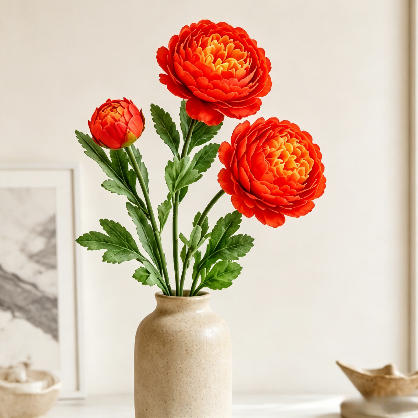 🌸 Artificial Peony Flowers Bouquet | Realistic Forever Blooms for Home Decor-LT