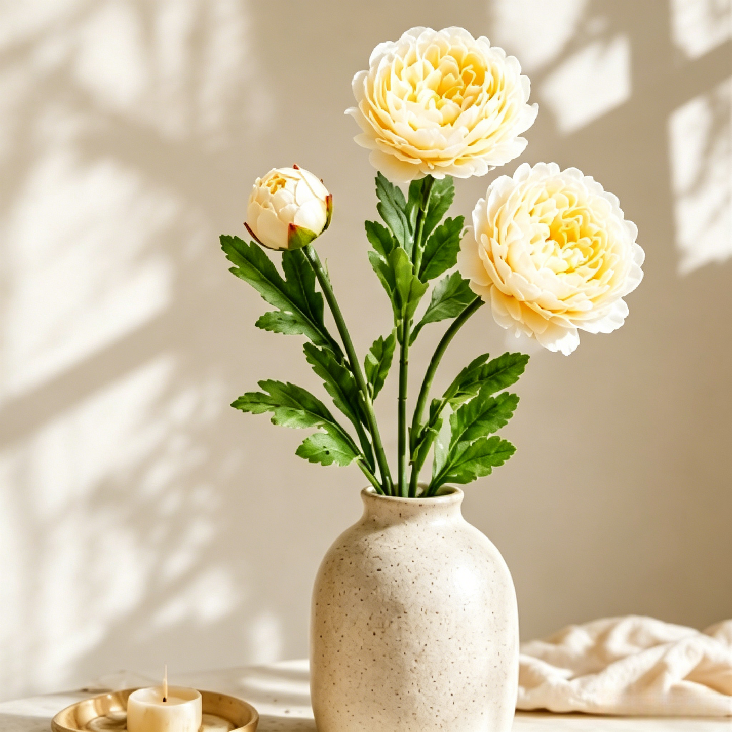 🌸 Artificial Peony Flowers Bouquet | Realistic Forever Blooms for Home Decor-LT