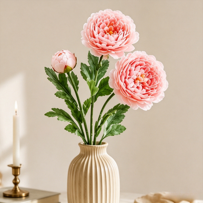 🌸 Artificial Peony Flowers Bouquet | Realistic Forever Blooms for Home Decor-LT