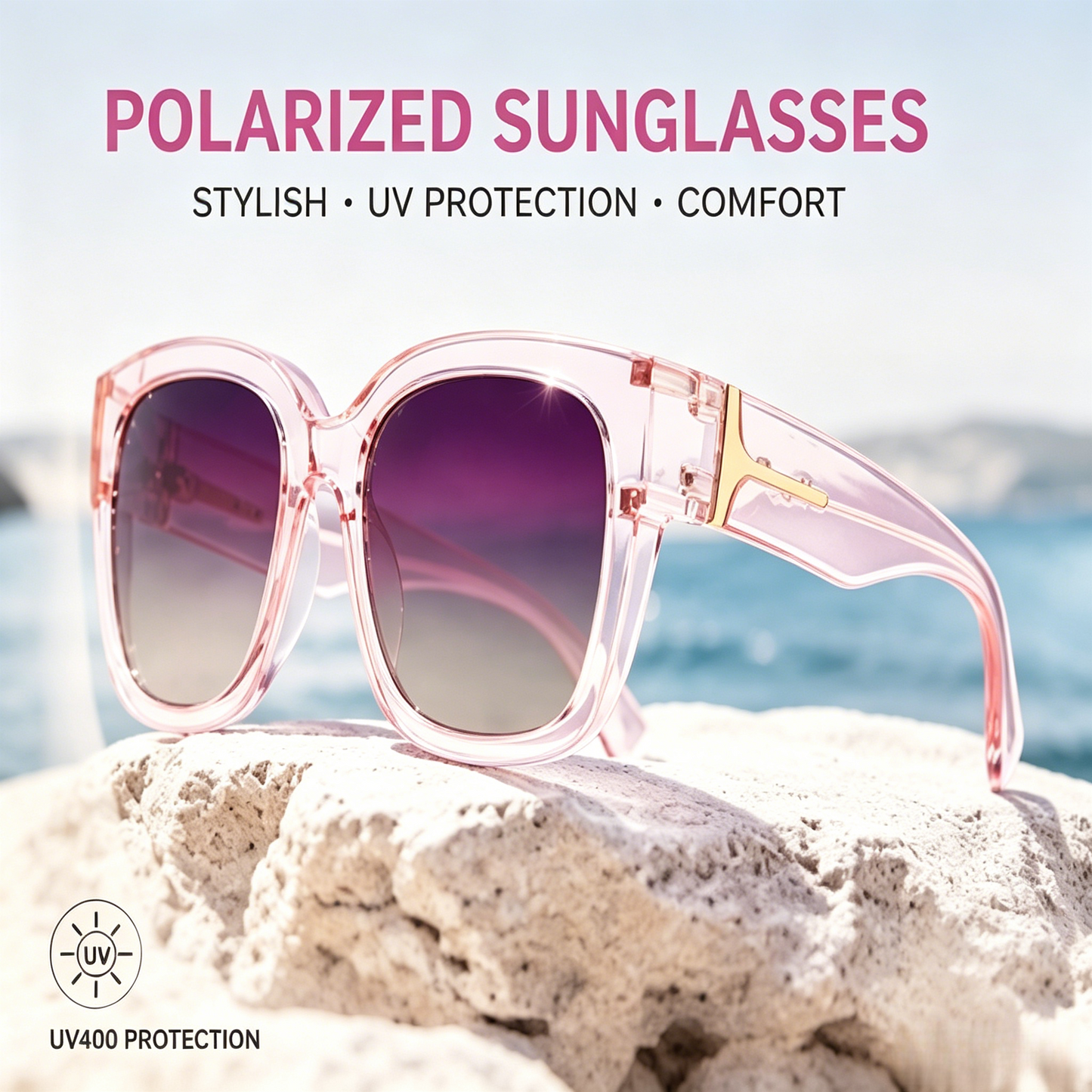 👓 Wear Over Myopia Glasses Polarized Sun Shades Unisex Eyewear-LT
