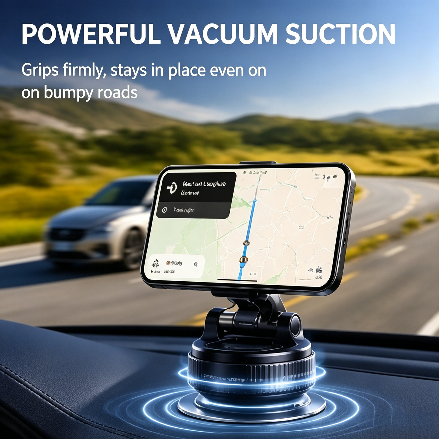 🚗 Foldable Vacuum Magnetic Car Phone Holder Strong Suction Universal Car Mount-LT