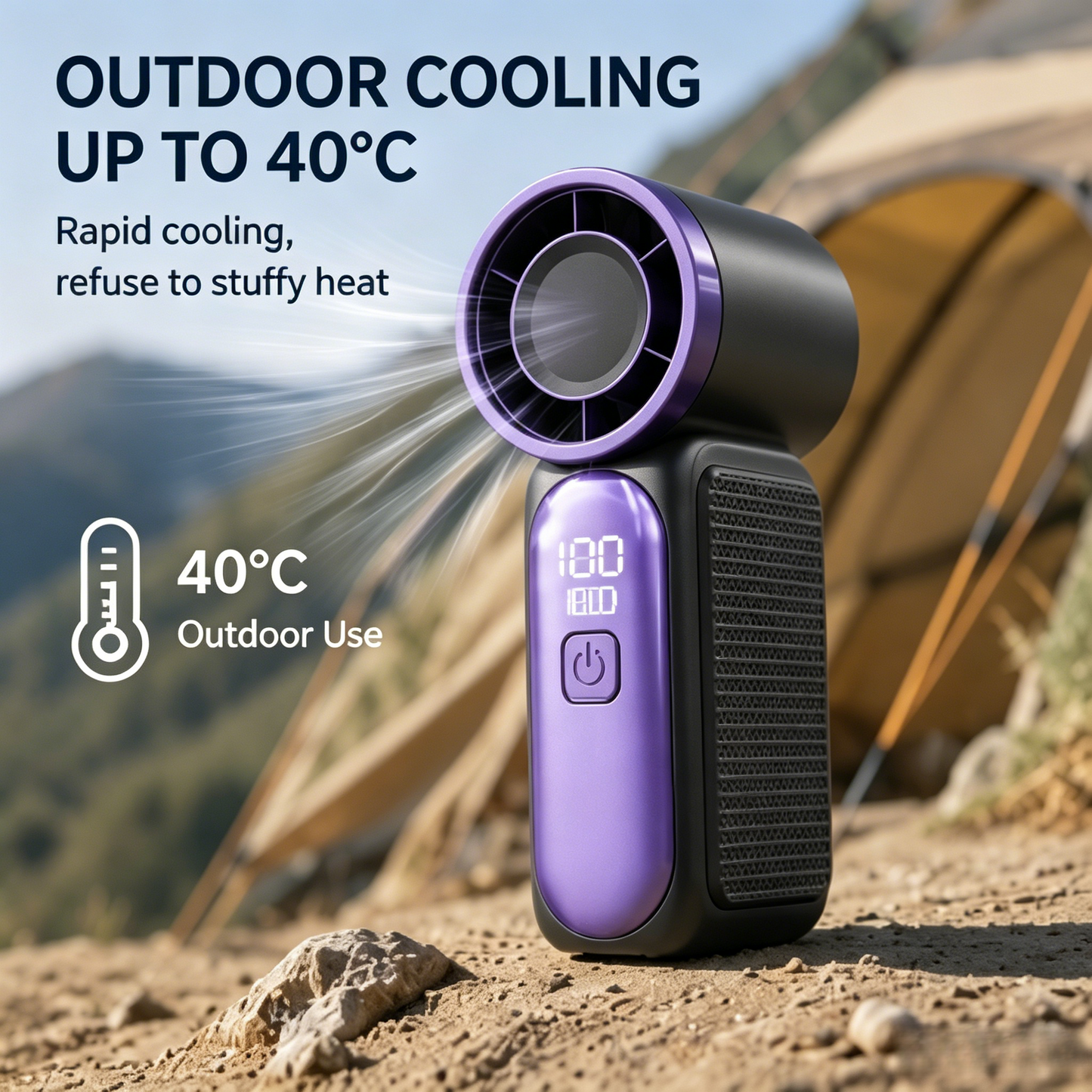 💦 No More Stuffy Days! Powerful Handheld Fan with Instant Cooling-LT