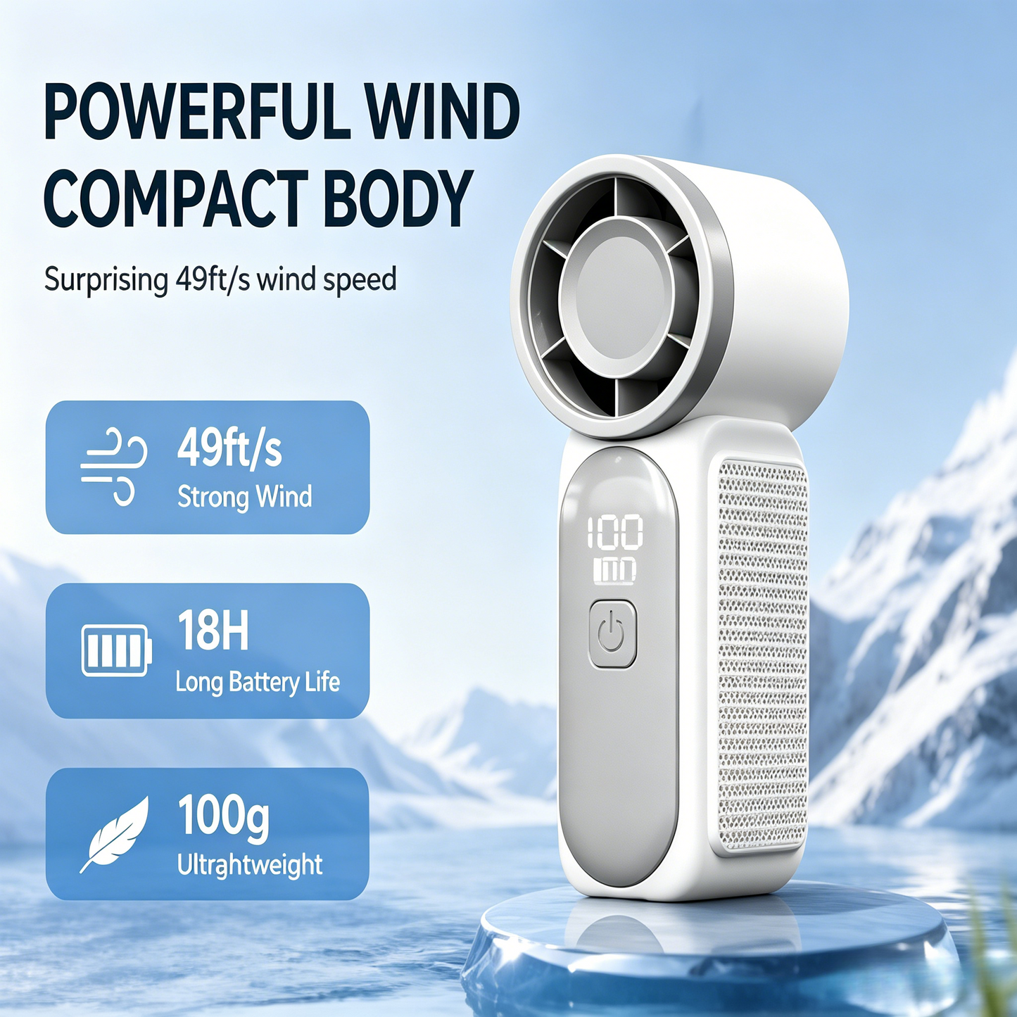 💦 No More Stuffy Days! Powerful Handheld Fan with Instant Cooling-LT