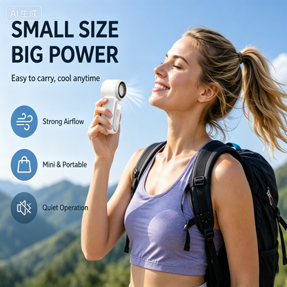 💦 No More Stuffy Days! Powerful Handheld Fan with Instant Cooling-LT